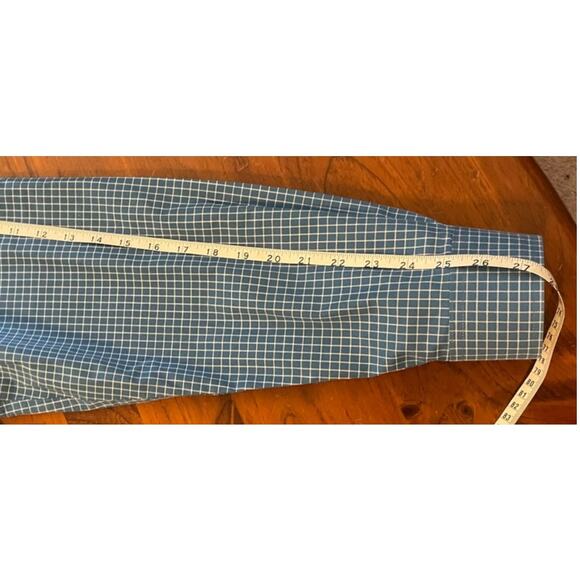L.L.Bean All Cotton Mens XL Tall Shirt Button Down Blue/White Checker LongSleeve - Picture 9 of 12